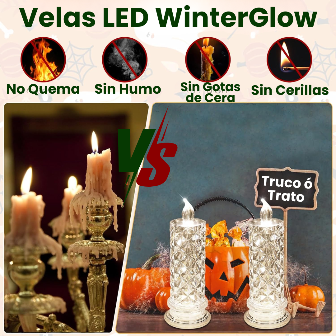 WinterGlow™ Vela de Cristal con Luz LED🕯️