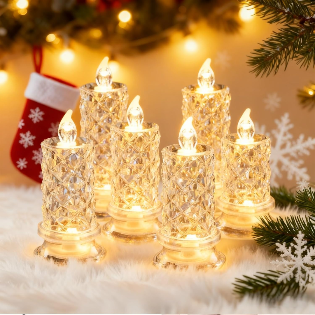WinterGlow™ Vela de Cristal con Luz LED🕯️
