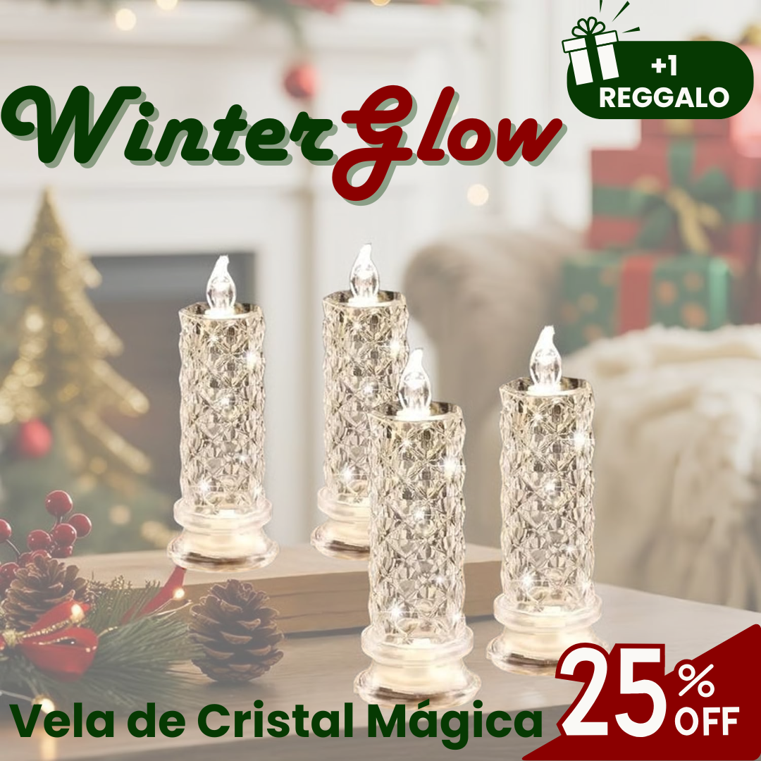 WinterGlow™ Vela de Cristal con Luz LED🕯️