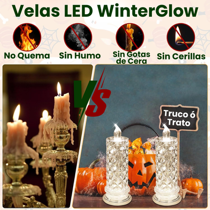 WinterGlow™ Vela de Cristal con Luz LED🕯️